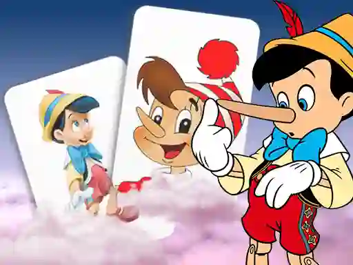 Игра Pinocchio Memory card Match онлайн