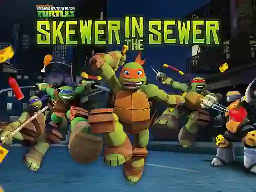Игра Teenage Mutant Ninja Turtles: Skewer in the Sewer онлайн