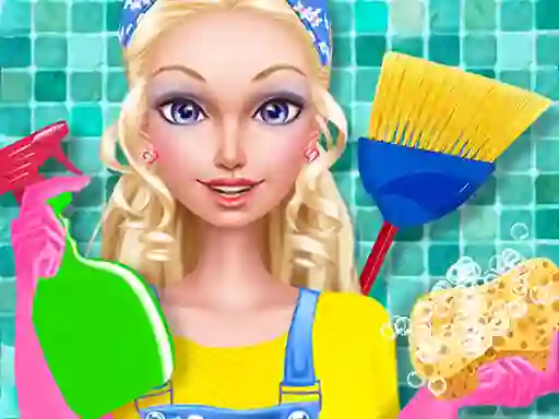 Игра Fashion Doll House Cleaning онлайн