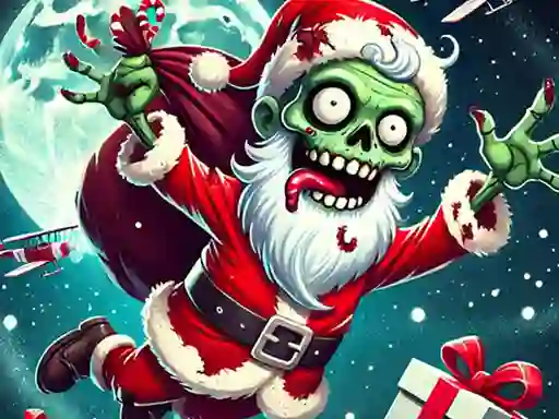 Игра Flappy Zombie Santa Christmas Game онлайн