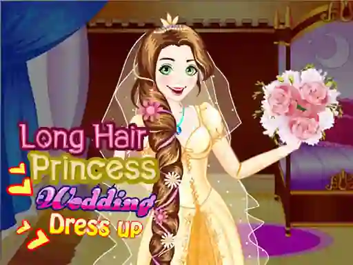 Игра Long Hair Princess Wedding Dress up онлайн