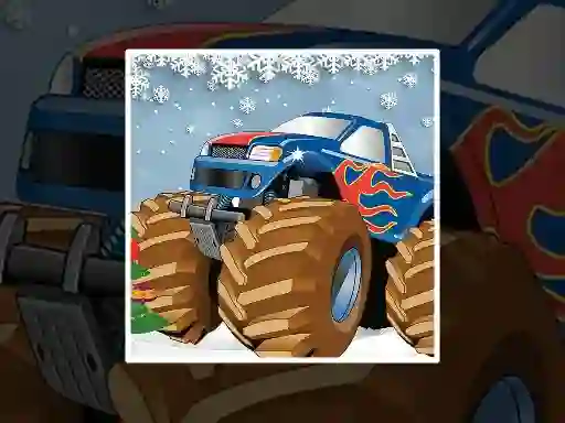 Игра Winter Monster Truck Puzzles онлайн
