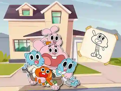 Игра World Of Gumball Coloring Game онлайн