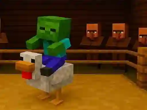 Игра Chicken Jockey hidden lava chicken онлайн
