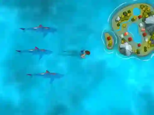 Игра Survive the Sharks онлайн