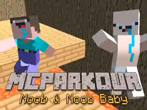 Игра MCParkour Noob & Noob Baby онлайн