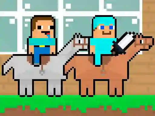 Игра Noob vs Pro HorseCraft онлайн