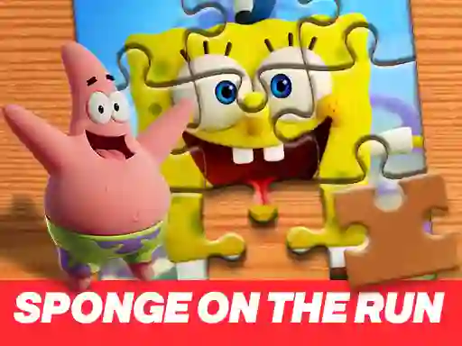 Игра Sponge on the Run Jigsaw Puzzle онлайн