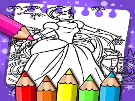 Игра Cinderella Color Book онлайн