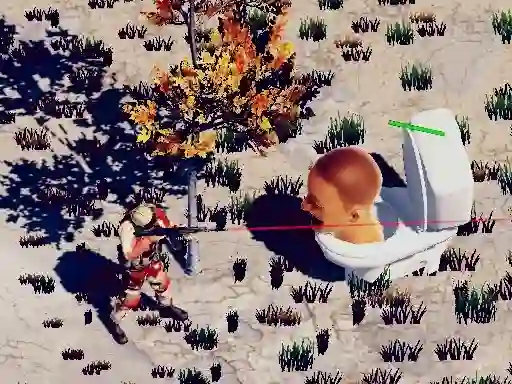 Игра TopDown Skibidi Toilet Shooting онлайн