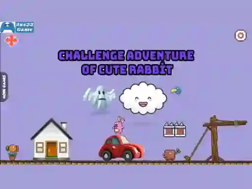 Игра Challenge adventure of cute rabbit онлайн