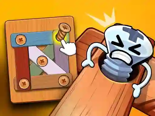 Игра Wood Bolts Nuts Screw Pin Puzzle онлайн