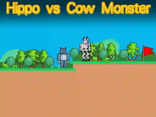 Игра Hippo vs Cow Monster онлайн