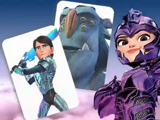 Игра Trollhunters Rise of The Titans Memory Card Match онлайн