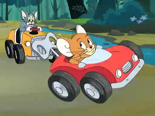 Игра Tom and Jerry Car Jigsaw онлайн