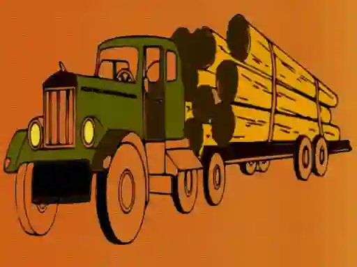 Игра Logging Trucks Coloring онлайн