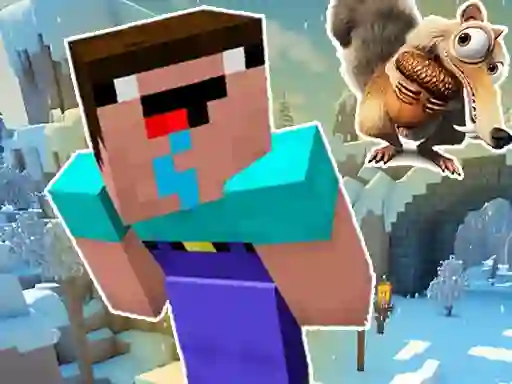 Игра Noob Parkour: Snow Age онлайн