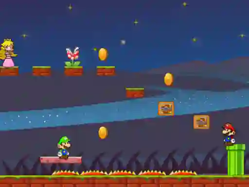 Игра Mario Bros Save Princess онлайн