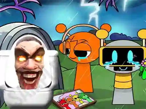 Игра Sprunki Castle Panic Skibidi Toilet онлайн