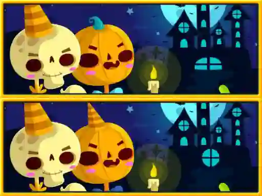 Игра Find Differences Halloween онлайн