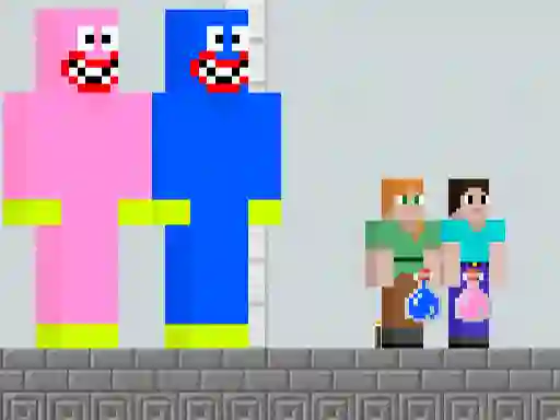 Игра Huggy Kissy vs Steve Alex онлайн