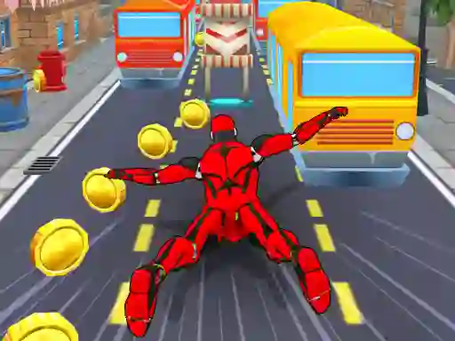 Игра Subway Run Superhero Robot онлайн