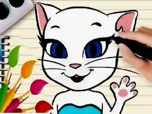 Игра Talking Angela Coloring Book онлайн