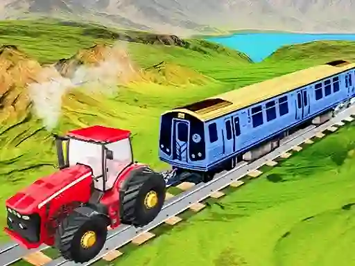 Игра Chain Tractor Train Towing Game 3D онлайн