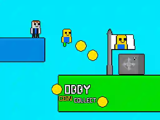 Игра Obby vs Bacon Rainbow Parkour онлайн