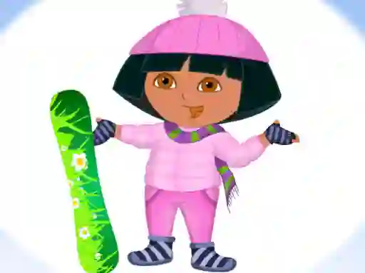 Игра Dora Ski Winter Dressup онлайн