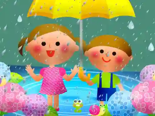 Игра Kids Rainy Day Puzzle онлайн