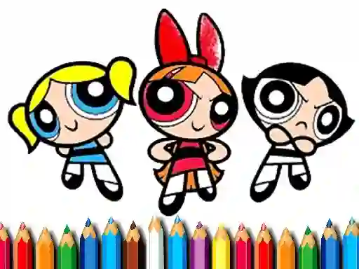 Игра PowerPuff Girls Coloring Book онлайн