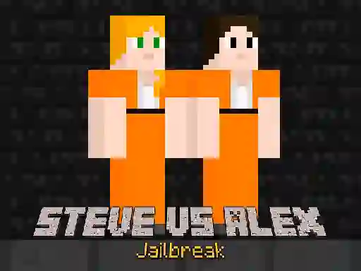 Игра Steve vs Alex Jailbreak онлайн