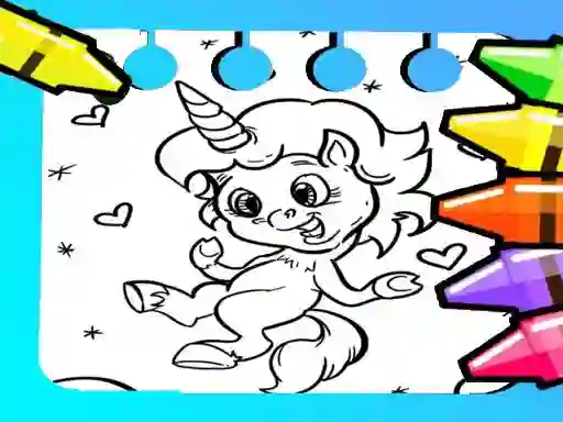 Игра Magical Unicorn Coloring Pages онлайн