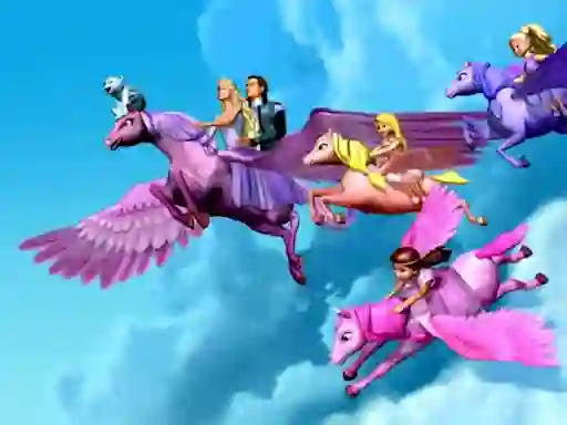 Игра Barbie Magic Pegasus Puzzle онлайн