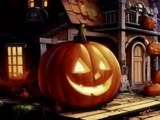 Игра Halloweem Pumpkin Adventure онлайн