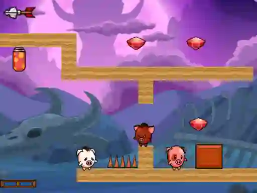 Игра Pig Bros Adventure онлайн