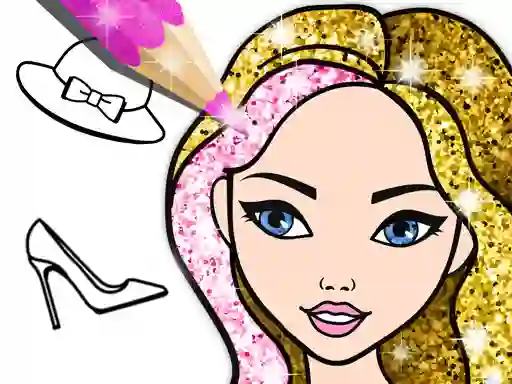 Игра Fashion Coloring Book Glitter онлайн