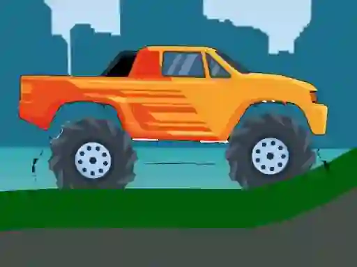Игра Monster Truck Hill Driving 2D онлайн
