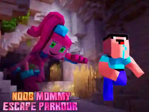 Игра Noob Mommy Escape Parkour онлайн