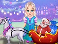 Игра Маленькая Эльза: Чистая рождественская карета онлайн