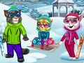 Игра Кошки: Зимние развлечения онлайн