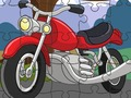 Игра Мультяшный мотоцикл Пазл онлайн