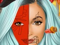 Игра Кайли Дженнер: Искусство рисования на лице на Хэллоуин онлайн