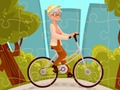 Игра Счастливая езда на велосипеде: Пазл онлайн
