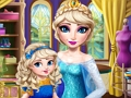 Игра Ледяная королева, мама, настоящий макияж онлайн