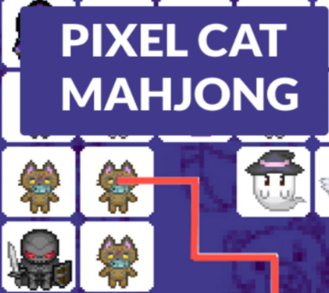 Игра Пиксельный кот Маджонг онлайн