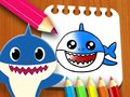 Игра Детеныш акулы раскраски онлайн