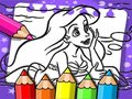 Игра Русалка Ариэль: Книжка раскраска онлайн