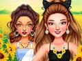 Игра Знаменитости в образах сияющих подсолнухов онлайн